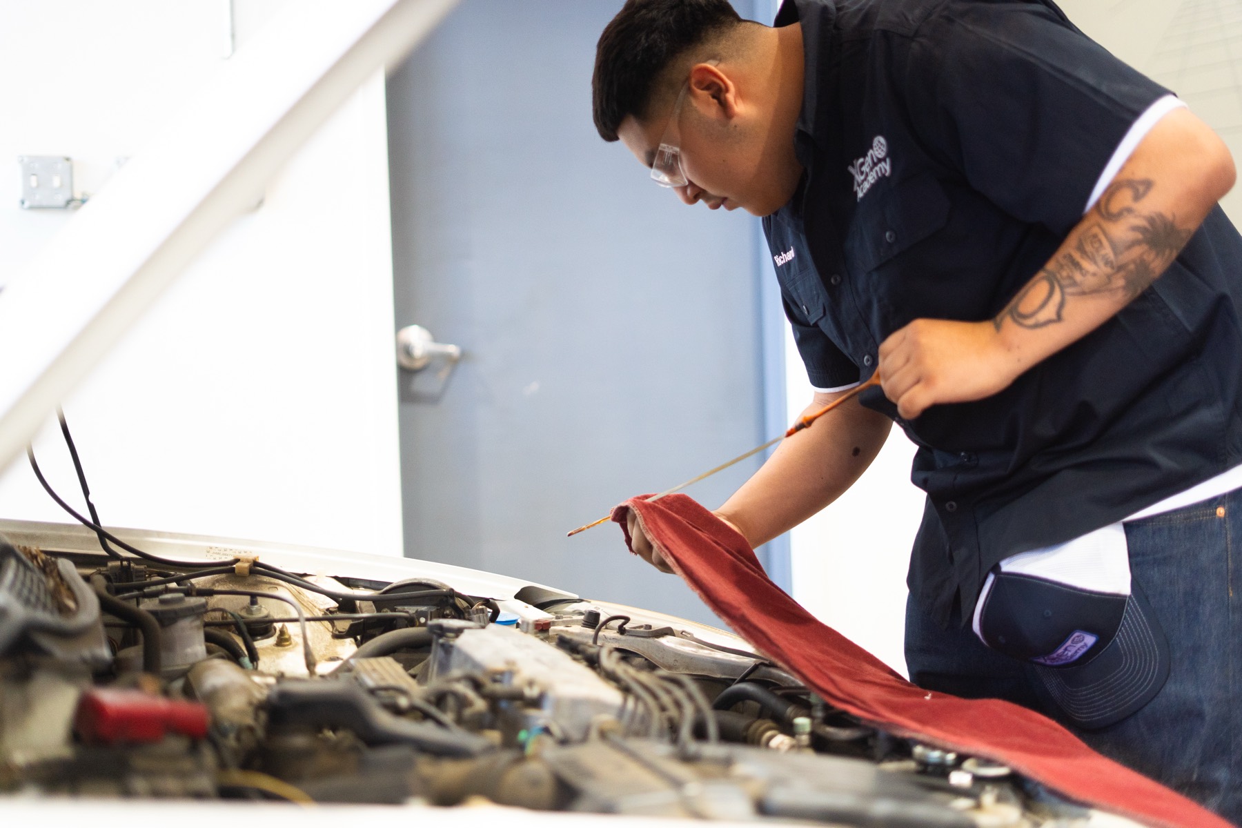 XGEN students training in the shop